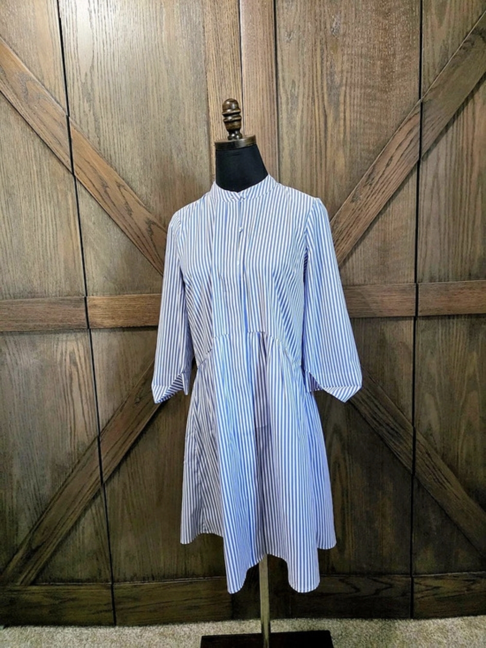 Tuckernuck Blue Stripe Royal Shirt Dress